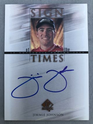 2000 Upper Deck Sp Authentic Sign Of The Times Jimmie Johnson Rookie Auto