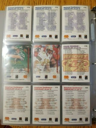 1995 Pinnacle Sport Flix Football Trading Card Complete Set Of 175 Cards
