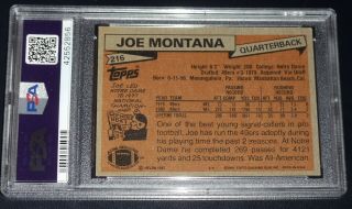 1981 Topps Joe Montana Rookie PSA 4 VG EX 216 Card RC Check out Others 2