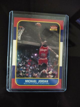 1986 - 1987 Fleer Michael Jordan Chicago Bulls Nba Basketball Rookie Card