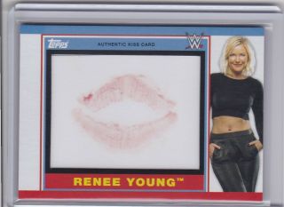 2018 Topps Heritage Wwe Kiss Card Kcry Renee Young 47/99