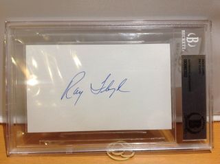 Hof Golf Raymond Floyd Autographed 3x5 Index Card Beckett Authenticated