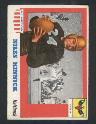 1955 Topps All American 6 Nile Kinnick Vg/vgex Rc Rookie Uer 100759