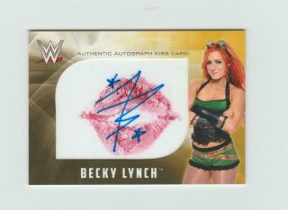 2017 Topps Wwe Autograph Kiss Card Becky Lynch - 08/10.