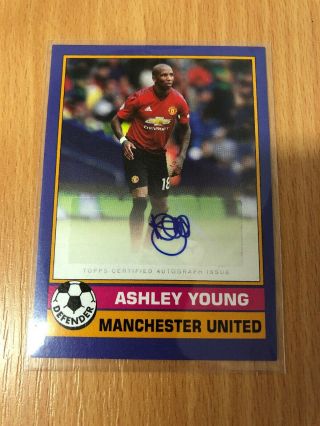 Topps On Demand 2019 1977 Footballer 30a - A Ashley Young Auto - Manchester United
