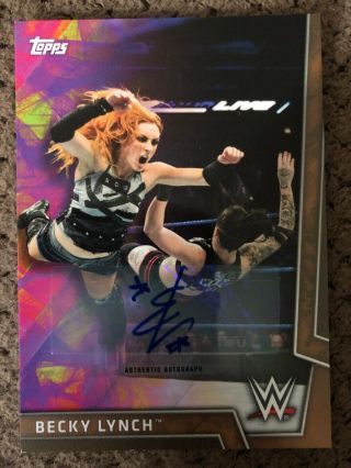 2018 Topps Wwe Women’s Division Becky Lynch Auto D /75 The Man