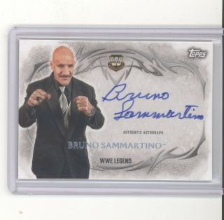 Bruno Sammartino Auto Autograph Card 2015 Topps Wwe Undisputed Wrestling Legend