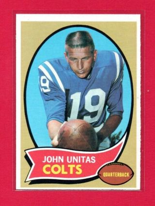 1970 Topps Football John Unitas 180 Ex - Mt (combined Offered) Xxd