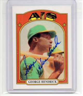 2001 Topps Archives On - Card Auto George Hendrick