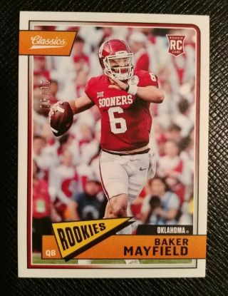 2018 Panini Classics Baker Mayfield Rc Blank Back Parallel 20/50 Browns/sooners
