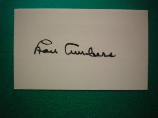 Lou Ambers Light Weight Boxer Signed 3 X 5 Card (deceased 1995}