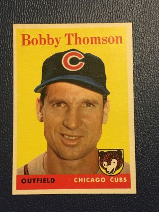 1958 Topps Bobby Thomson 430 Chicago Cubs