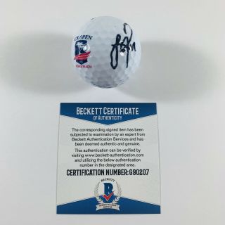 Justin Rose Signed 2019 Us Open Logo Golf Ball Pebble Beach Bas G90207