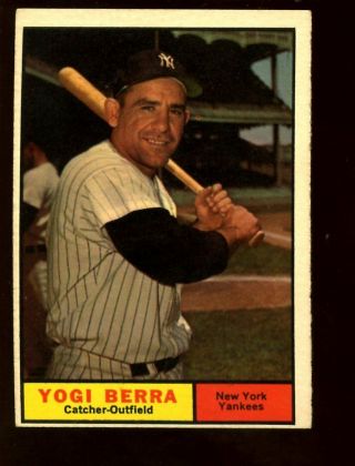 1961 Topps Baseball Card 425 Yogi Berra York Yankees Ex,