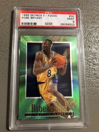 1996 - 97 Skybox Ex - 2000 Kobe Bryant Los Angeles Lakers Rc Rookie Psa 9