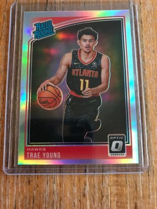 18 - 19 Optic Trae Young Silver Prizm Rated Rookie Rc Card Sp