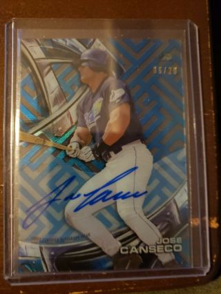 2016 Topps High Tek Jose Canseco Autograph Sky Blue 06/20