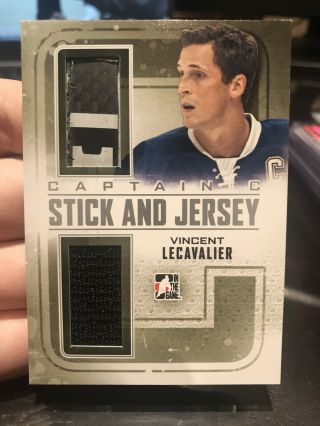 2012 In The Game Vincent Lecavalier Stick - Patch And Jersey Silver Version