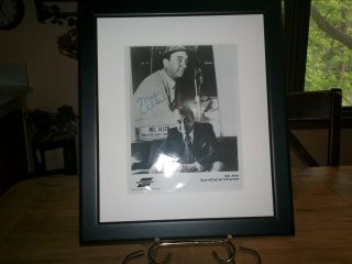 Mel Allen Signed And Custom Framed 8x10 Photo,  Hof 78 York Yankees