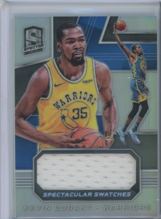 2018 19 Panini Spectra Kevin Durant Prizm Jersey 47/99 Warriors Relic