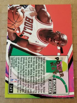 Michael Jordan ' 93 - 94 Fleer Ultra Power In The Key 2 Of 9 2