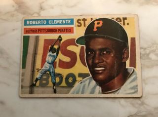 Roberto Clemente 1956 Topps 33 Baseball Card Good,  Pirates,  Small Face Blemish