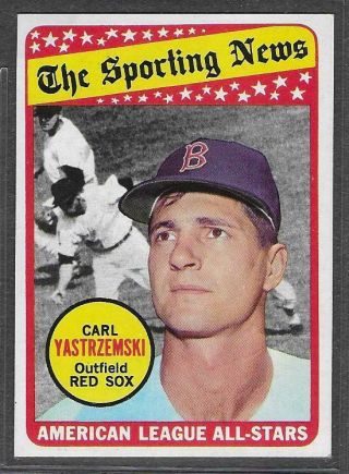 1969 Topps Carl Yastrzemski As 425 Boston Red Sox Nrmt Bv $10.  00