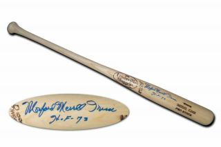 Monte Irvin Signed Louisville Slugger Baseball Bat W/coa