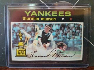 1971 Topps 5 Thurman Munson Yankees Card 1