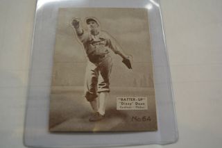 R318 1934 Batter Up Baseball - 64 Dizzy Dean,  St.  Louis Cardinals Hof,  Exmt,