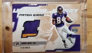 Randy Moss 2000 Upper Deck Game Jersey 2 Color Patch Game Worn Rm - P
