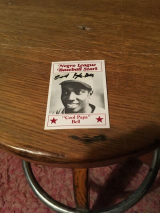 Cool Papa Bell Autograph Negro Leagues 1986 Card
