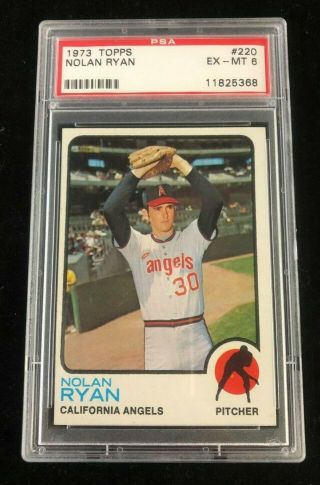 1973 Topps Nolan Ryan Psa 6 California Angels 220 Baseball Card