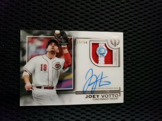 Joey Votto 2019 Topps Tribute Game - Patch Auto 15/50 Reds On Card Autograph