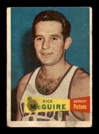 1957 Topps 16 Dick Mcguire Rc Vg X1577130