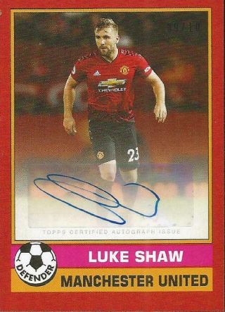 09/10 Topps On Demand Luke Shaw Autograph Man Utd Premier League Red Auto Card