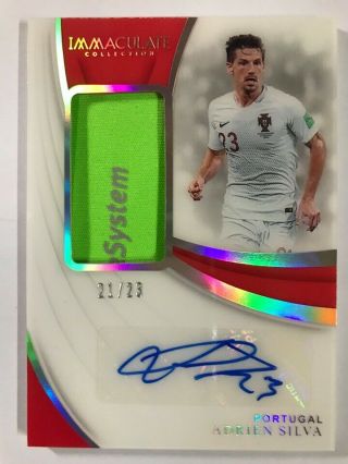 2018 - 19 Panini Immaculate Jersey Number Patch Autograph Auto Adrien Silva 21/23