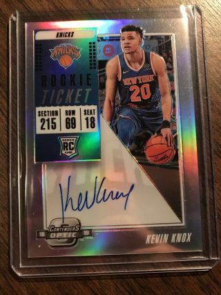 Basketball Card 2018 - 19 Contenders Optic Kevin Knox Rookie Auto