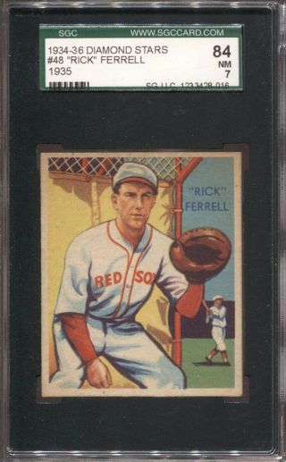 1934 - 36 Diamond Stars Baseball 48 Rick Ferrell 1935 Sgc 84 Nm Near 7