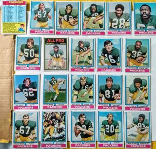 Topps 1974 Green Bay Packers Complete Team Set - Brockington