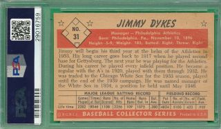 PSA 7 NM JIMMY DYKES 1953 BOWMAN COLOR 31 GRADED NEAR CARD CRISP EXAMPLE 3