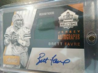 2016 Absolute Brett Favre Hall Of Fame Auto Jersey 22/25 Packers 1 Day List