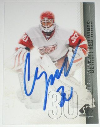 Chris Osgood Signed 10 - 11 Upper Deck Spa Detroit Red Wings Card Autograph Auto