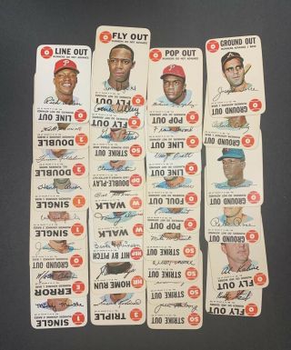 1968 Topps Game Baseball Complete Set (33) W/ Mantle Aaron Kaline Mays Santo