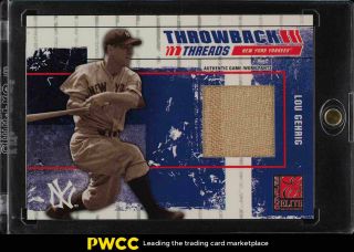 2003 Donruss Elite Throwback Threads Lou Gehrig Patch /100 Tt - 79 (pwcc)