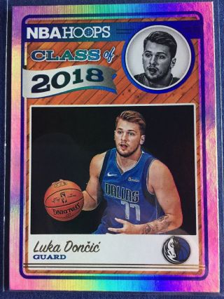 2018/19 Panini Nba Hoops Luka Doncic Rc Class Of 2018 Holo Silver Parallel 3
