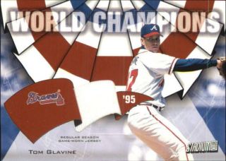2002 Stadium Club World Champion Relics Braves Baseball Card Wctg Tom Glavine