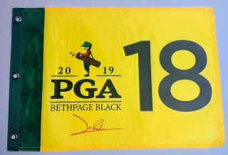 Jon Rahm Signed Autograph 2019 Pga Championship Flag Bethpage Golf Auto