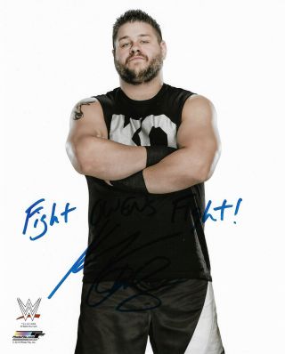 Wwe Kevin Owens Hand Signed Autographed 8x10 Photofile Photo With 4