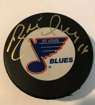 Brett Hull St.  Louis Blues Signed Autographed Vintage Nhl Hockey Puck